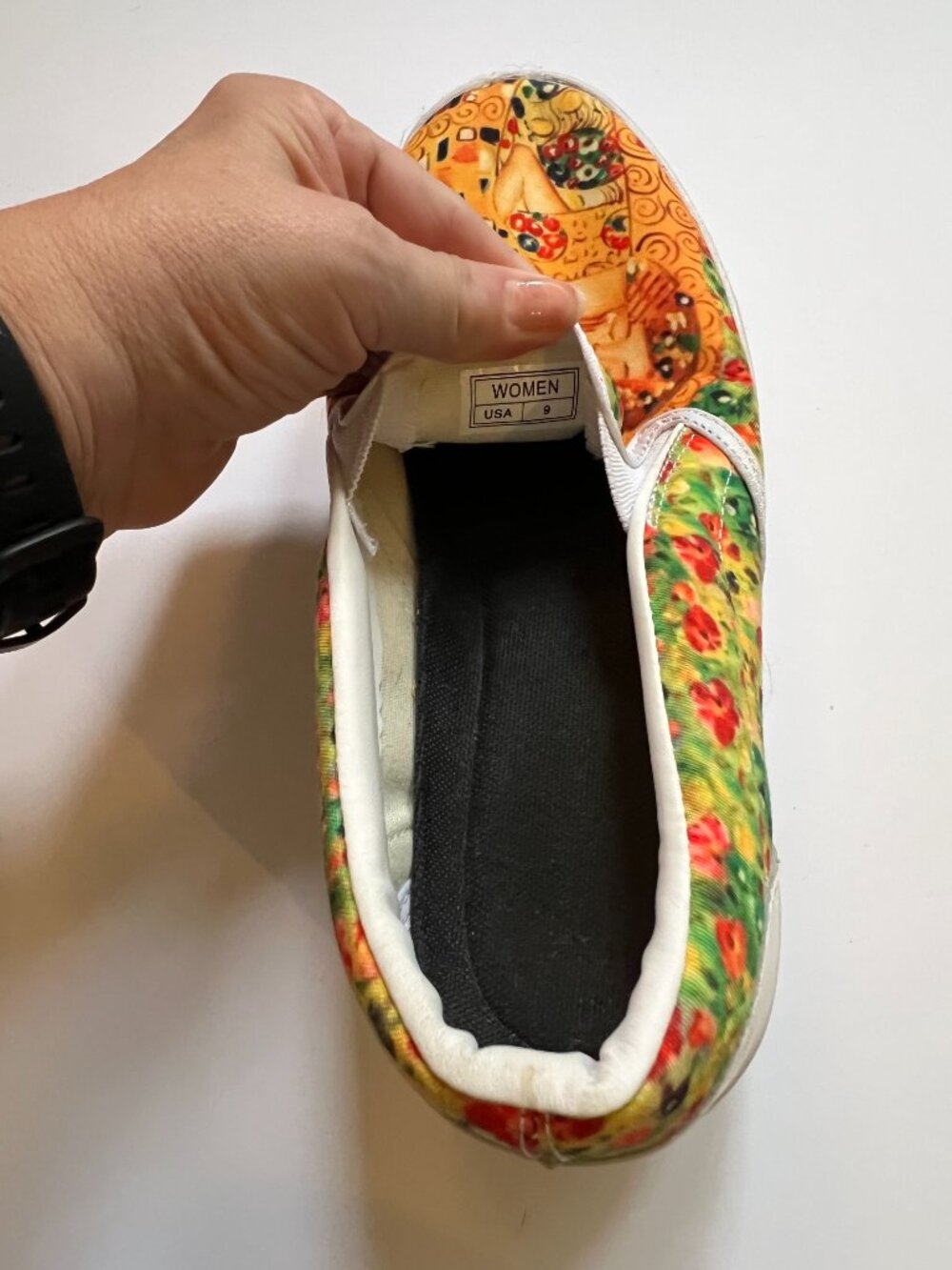 Klimt themed loafers W9 - Picture 5 of 6